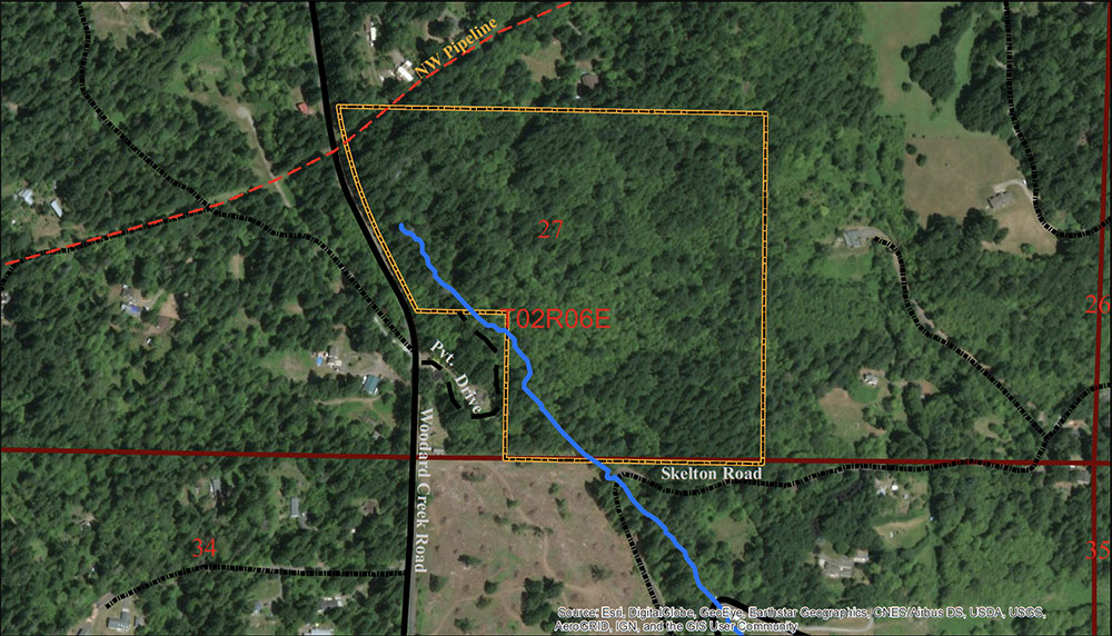 Property Boundary based on Skamania County Parcel Data