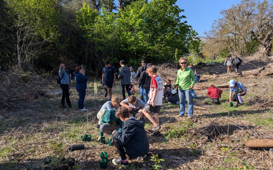 conservation during annual planting of the Sams Walker Trail