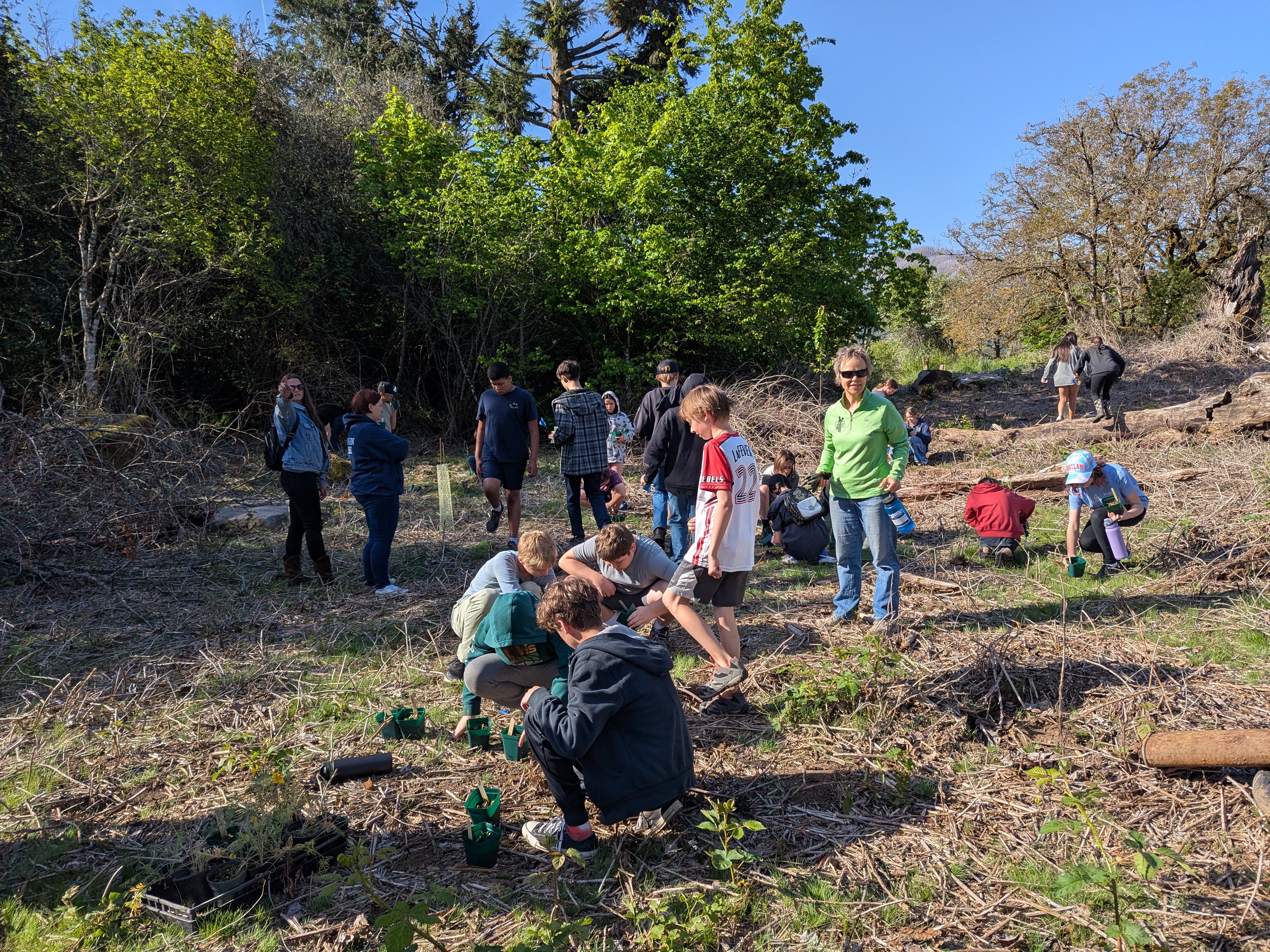 conservation during annual planting of the Sams Walker Trail